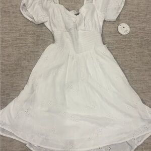 Hollister White Eyelet Dress